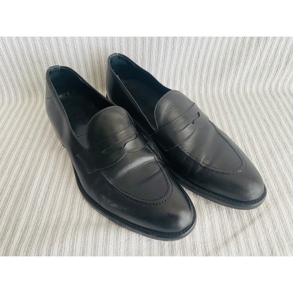 Thursday Boot Co Lincoln Penny Loafer Black Leather Shoes 2419-0022 Mens 8.5